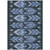 9' X 12' Denim Blue And Sky Blue Southwestern Washable Indoor Outdoor Area Rug