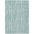 9' X 12' Teal Blue And Ivory Abstract Washable Indoor Outdoor Area Rug