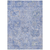 8' X 10' Sky Blue Ivory And Gray Damask Washable Indoor Outdoor Area Rug