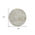 8' Taupe Light Yellow And Ivory Round Abstract Washable Indoor Outdoor Area Rug