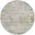8' Taupe Light Yellow And Ivory Round Abstract Washable Indoor Outdoor Area Rug