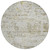 8' Taupe Light Yellow And Ivory Round Abstract Washable Indoor Outdoor Area Rug