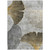8' X 10' Gray Charcoal And Silver Floral Washable Indoor Outdoor Area Rug