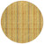 8' Gold And Copper Round Striped Washable Indoor Outdoor Area Rug