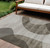 9' X 12' Taupe Beige And Chocolate Abstract Washable Indoor Outdoor Area Rug