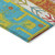 8' X 10' Teal Blue Green And Pink Aztec Washable Indoor Outdoor Area Rug