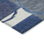 9' X 12' Blue And Ivory Geometric Washable Indoor Outdoor Area Rug