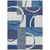 9' X 12' Blue And Ivory Geometric Washable Indoor Outdoor Area Rug