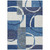 9' X 12' Blue And Ivory Geometric Washable Indoor Outdoor Area Rug Modern Style - Blue, Ivory Color
