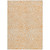 9' X 12' Peach And Ivory Abstract Washable Indoor Outdoor Area Rug