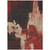 10' X 14' Brick Red And Red Abstract Washable Indoor Outdoor Area Rug