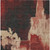 10' X 14' Brick Red And Red Abstract Washable Indoor Outdoor Area Rug