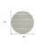 8' Linen And Lime Green Round Striped Washable Indoor Outdoor Area Rug