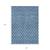8' X 10' Denim Blue And Ivory Geometric Washable Indoor Outdoor Area Rug
