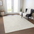 9' X 12' Ivory And Beige Abstract Washable Indoor Outdoor Area Rug Transitional Style - Ivory, Beige Color