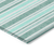 9' X 12' Turquoise Striped Washable Indoor Outdoor Area Rug
