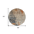 8' Khaki Gray And Copper Round Abstract Washable Indoor Outdoor Area Rug