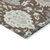 9' X 12' Brown Gray And Ivory Damask Washable Indoor Outdoor Area Rug