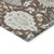 9' X 12' Brown Gray And Ivory Damask Washable Indoor Outdoor Area Rug