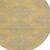 8' Gold And Ivory Round Geometric Washable Indoor Outdoor Area Rug Transitional Style - Gold, Ivory Color