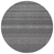 8' Round Gray Round Striped Washable Non Skid Indoor Outdoor Area Rug