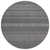 8' Round Gray Round Striped Washable Non Skid Indoor Outdoor Area Rug
