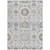 9' X 12' Silver Gray And Taupe Floral Washable Indoor Outdoor Area Rug