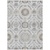 9' X 12' Silver Gray And Taupe Floral Washable Indoor Outdoor Area Rug
