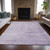 10' X 14' Lavender And Silver Abstract Washable Indoor Outdoor Area Rug