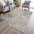 10' X 14' Ivory And Taupe Abstract Washable Indoor Outdoor Area Rug - Ivory, Taupe