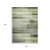 9' X 12' Green And Ivory Striped Washable Indoor Outdoor Area Rug - 880016742886