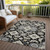 9' X 12' Black Gray And Beige Medallion Washable Indoor Outdoor Area Rug