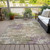 8' X 10' Beige Green And Purple Abstract Washable Indoor Outdoor Area Rug