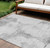 8' X 10' Silver Gray And Pewter Abstract Washable Indoor Outdoor Area Rug