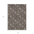 8' X 10' Chocolate Beige And Taupe Floral Washable Indoor Outdoor Area Rug