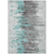 8' X 10' Teal Blue Charcoal And Silver Abstract Washable Indoor Outdoor Area Rug