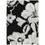 8' X 10' Black Gray And Silver Floral Washable Indoor Outdoor Area Rug