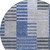 8' Denim Blue And Navy Blue Round Striped Washable Indoor Outdoor Area Rug