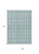 9' X 12' Teal Blue And Ivory Geometric Washable Indoor Outdoor Area Rug