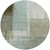 8' Pale Aqua And Beige Round Abstract Washable Indoor Outdoor Area Rug