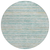 8' Teal Blue Round Striped Washable Indoor Outdoor Area Rug