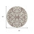 8' Taupe And Ivory Round Damask Washable Indoor Outdoor Area Rug