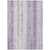 8' X 10' Purple And Ivory Striped Washable Indoor Outdoor Area Rug