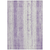 8' X 10' Purple And Ivory Striped Washable Indoor Outdoor Area Rug