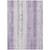 8' X 10' Purple And Ivory Striped Washable Indoor Outdoor Area Rug