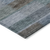 9' X 12' Blue Denim Blue And Brown Striped Washable Indoor Outdoor Area Rug