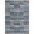 9' X 12' Blue Denim Blue And Brown Striped Washable Indoor Outdoor Area Rug