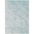 10' X 14' Aquamarine Aqua And Ivory Abstract Washable Indoor Outdoor Area Rug