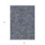 10' X 14' Charcoal Gray And Blue Paisley Washable Indoor Outdoor Area Rug