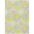 10' X 14' Yellow Mint Green And Beige Ogee Washable Indoor Outdoor Area Rug